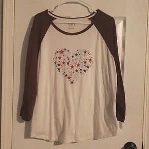 EV1 Ellen DeGeneres Jersey Heart Tee Shirt xxxl